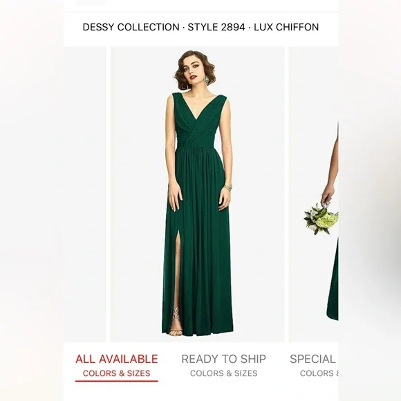 Dessy Collection Draped Maxi Dress Dessy Collection Draped Maxi Dress